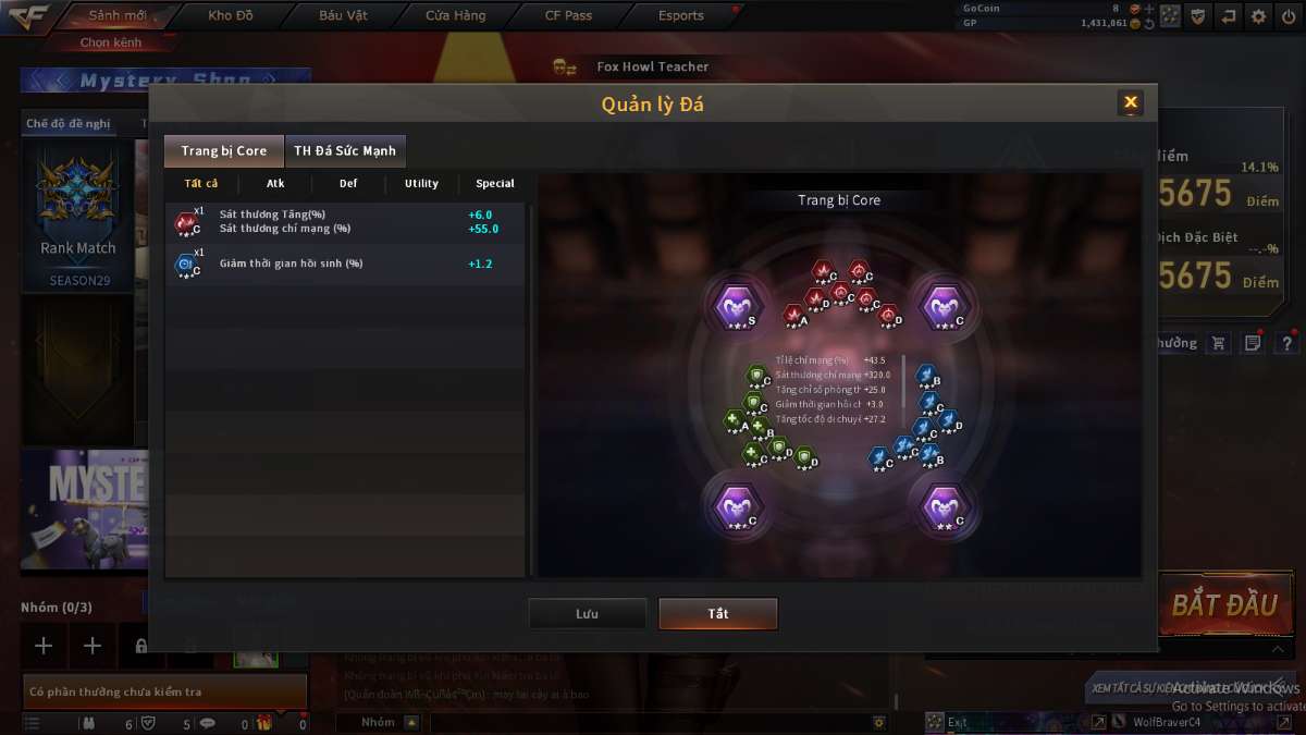 shop acc cf uy tin gia re